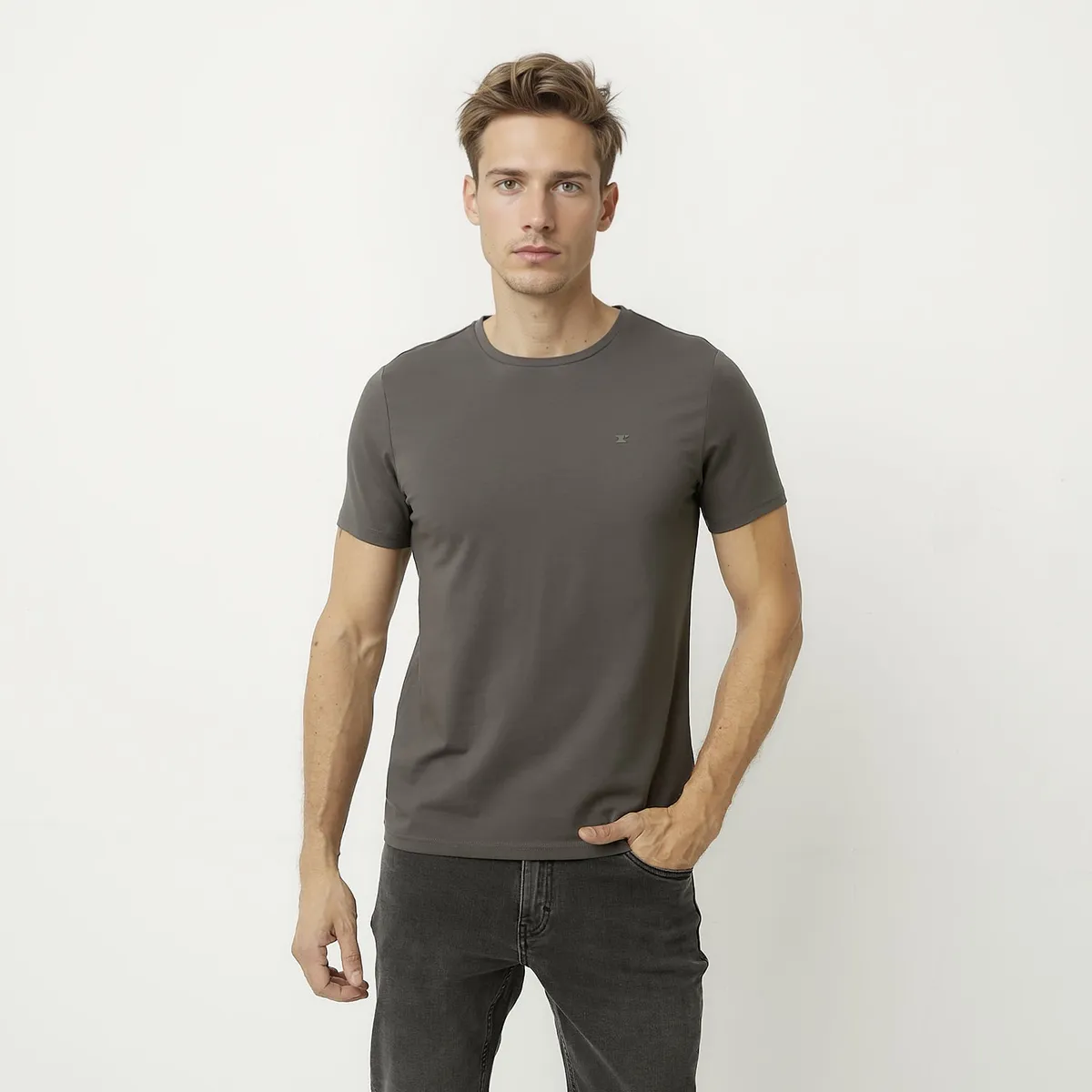 WOLF&HANK - Polera Wolf&Hank Manga Corta Algodón Hombre Diseño Liso