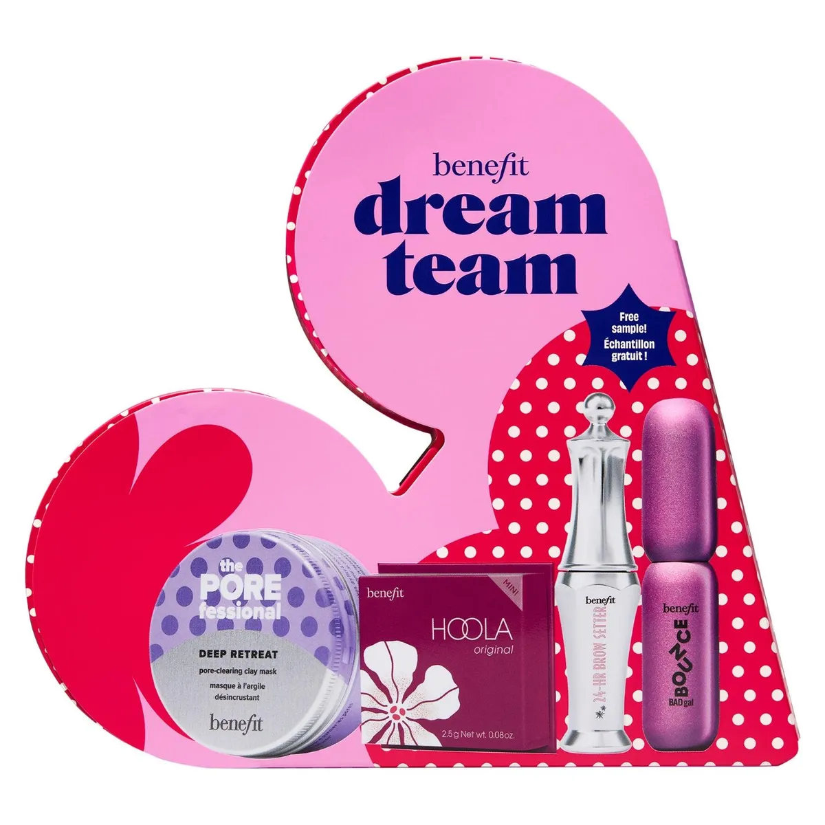 BENEFIT - Kit Dream Team: Gel de Cejas, Bronzer, Máscara de Pestañas y Mascarilla Benefit