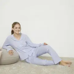 SYBILLA - Pijama Camisero Mujer Manga Larga