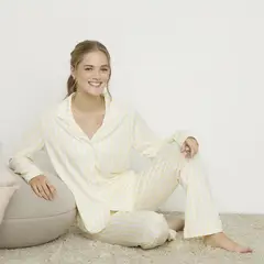 SYBILLA - Pijama Camisero Mujer Manga Larga