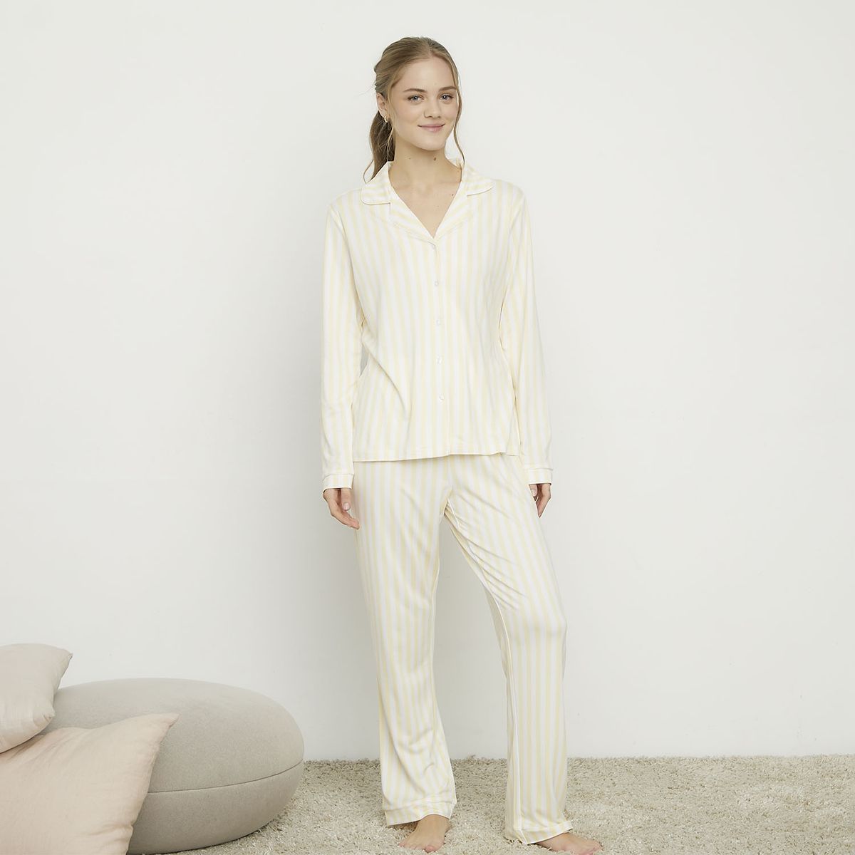 SYBILLA - Pijama Camisero Mujer Manga Larga Sybilla