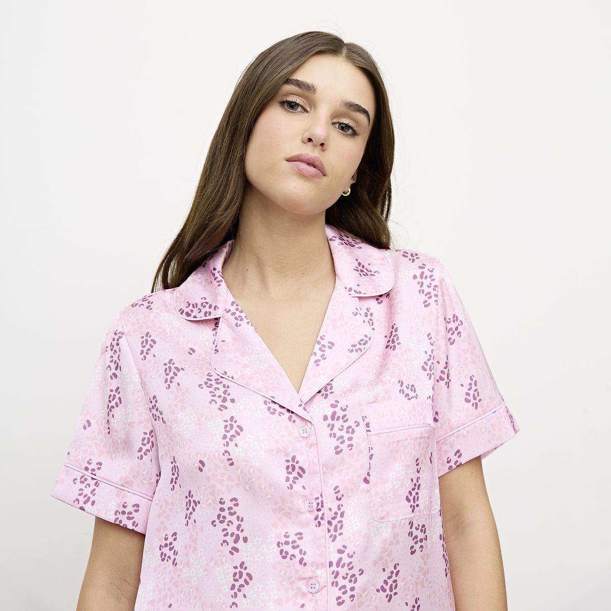 SYBILLA - Pijama Camisero Satín Mujer Sybilla