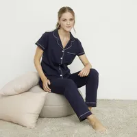 Pijama Camisero Mujer Manga Corta