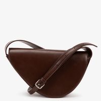 Bandolera Diseño Liso Mujer Café