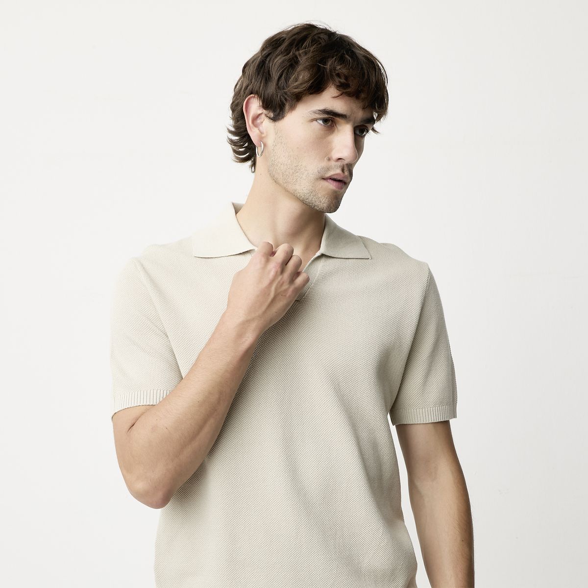 BASEMENT - Polera Manga Corta Algodón Hombre Basement