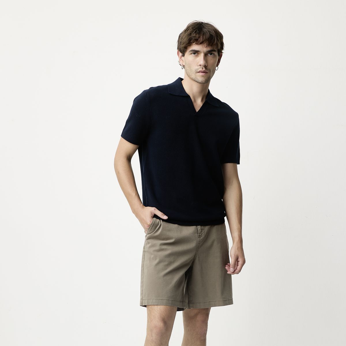 BASEMENT - Polera Manga Corta Algodón Hombre Basement