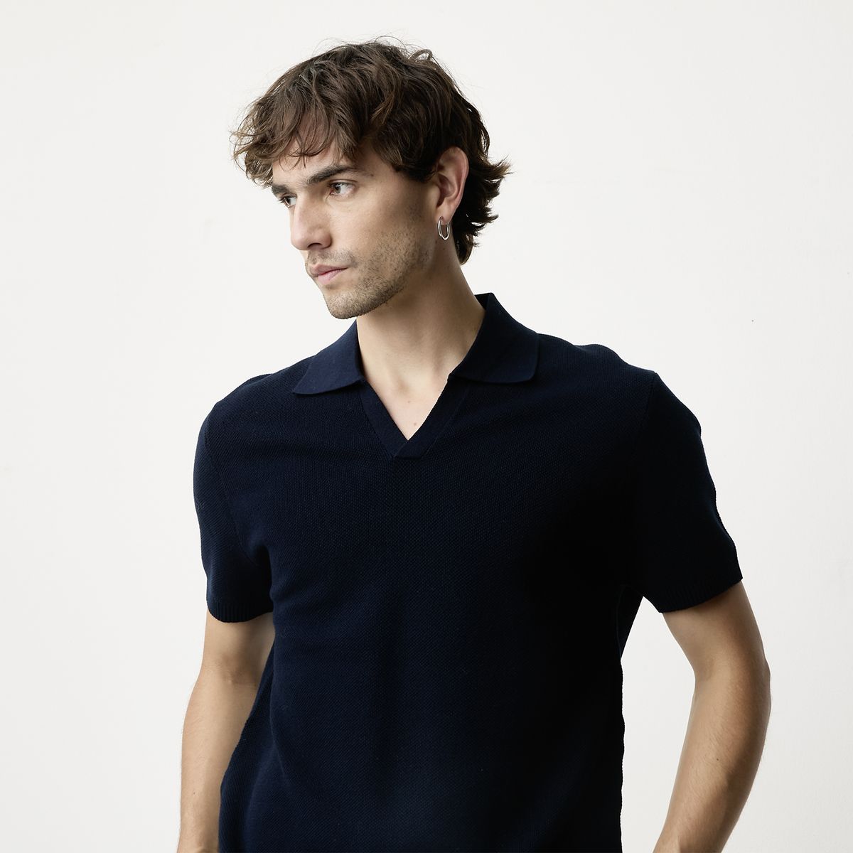 BASEMENT - Polera Manga Corta Algodón Hombre Basement