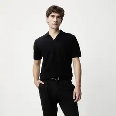 BASEMENT - Polera Manga Corta Algodón Hombre