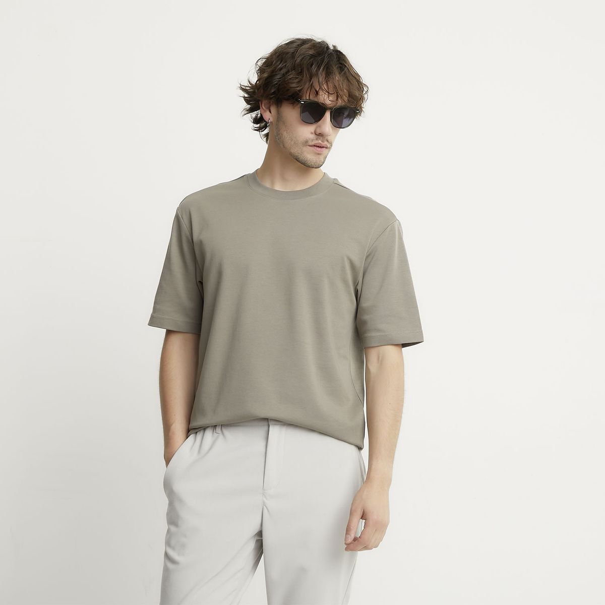 BASEMENT - Polera Manga Corta Algodón Hombre Basement