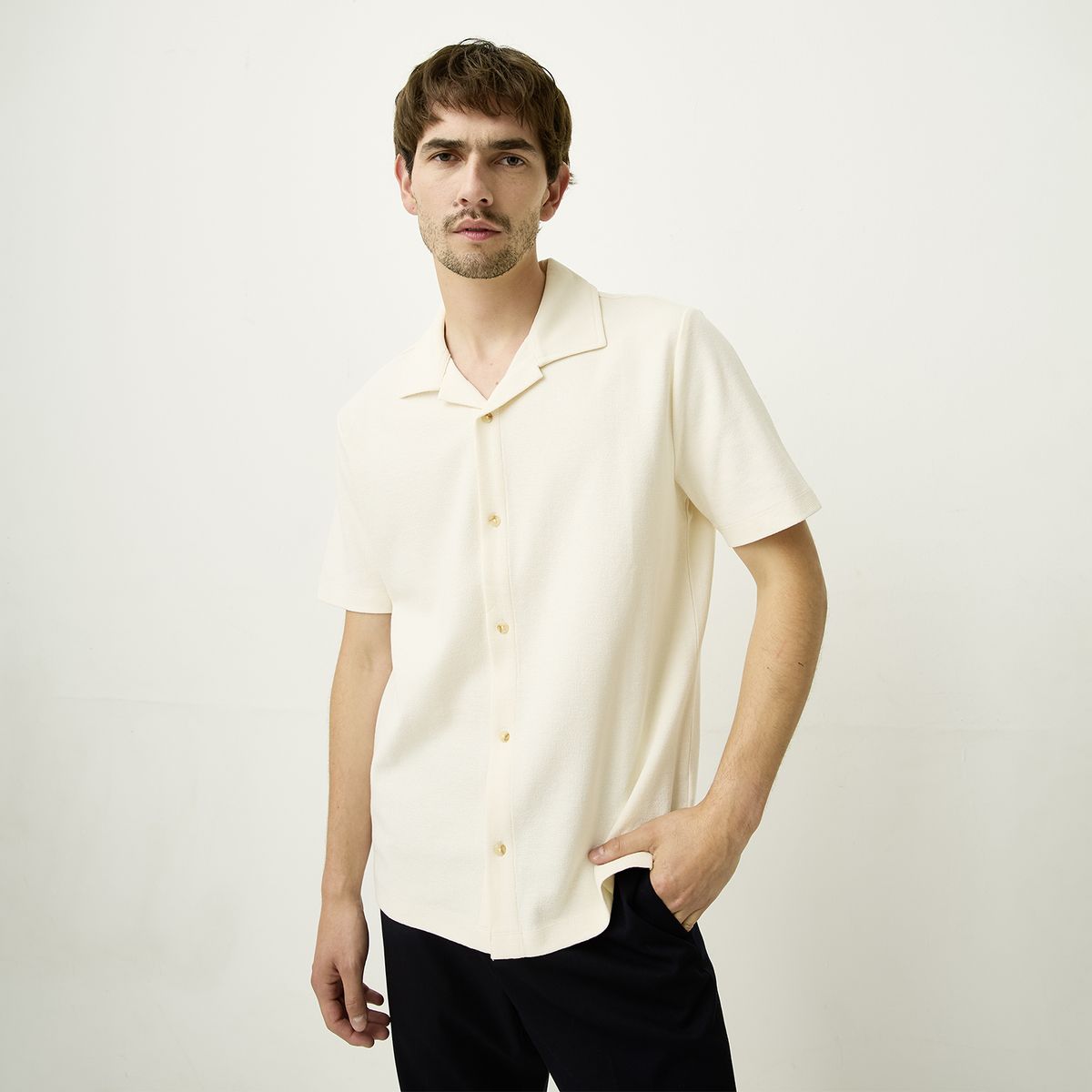 BASEMENT - Camisa Manga Corta Hombre Basement