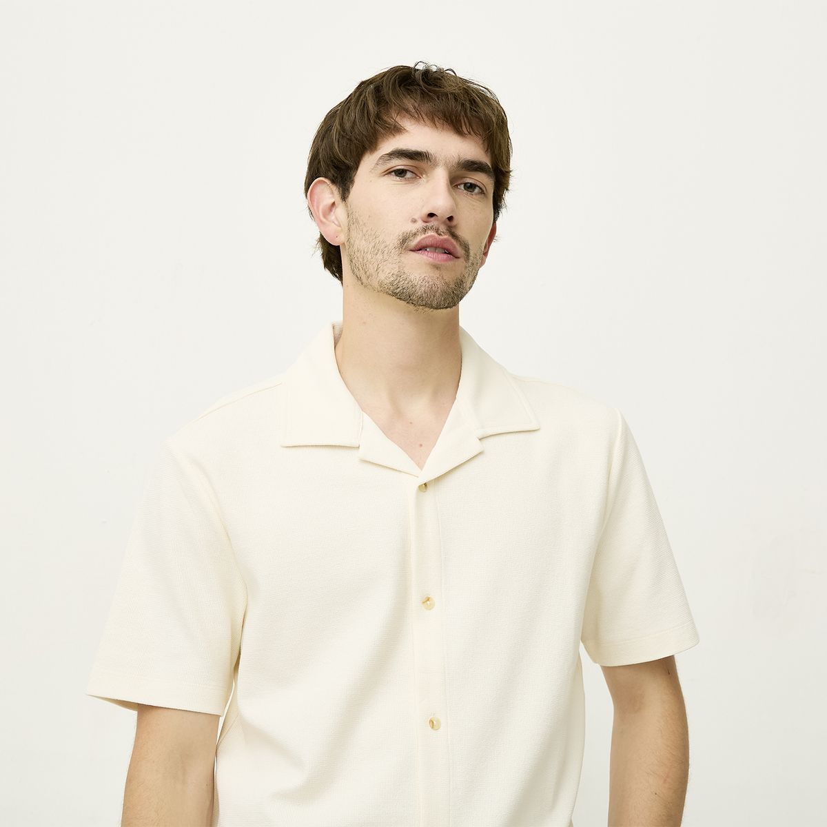 BASEMENT - Camisa Manga Corta Hombre Basement