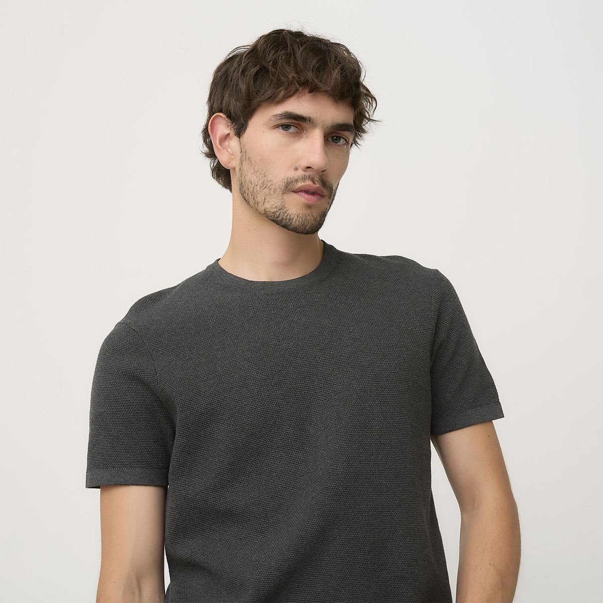 BASEMENT - Polera Manga Corta Algodón Hombre Basement