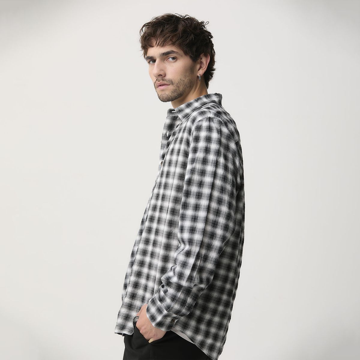 BASEMENT - Camisa Manga Corta Hombre Basement