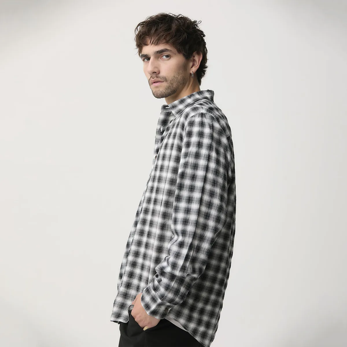 BASEMENT - Camisa Manga Corta Hombre Basement
