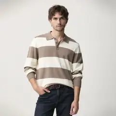 BASEMENT - Sweater Sport Button Hombre