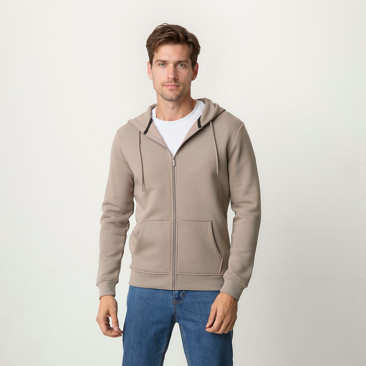 NEWPORT - Polerón con Cremallera y Gorro Newport Algodón Hombre