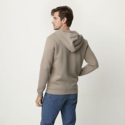 Imagen 2 del producto Polerón con Cremallera y Gorro Algodón Hombre