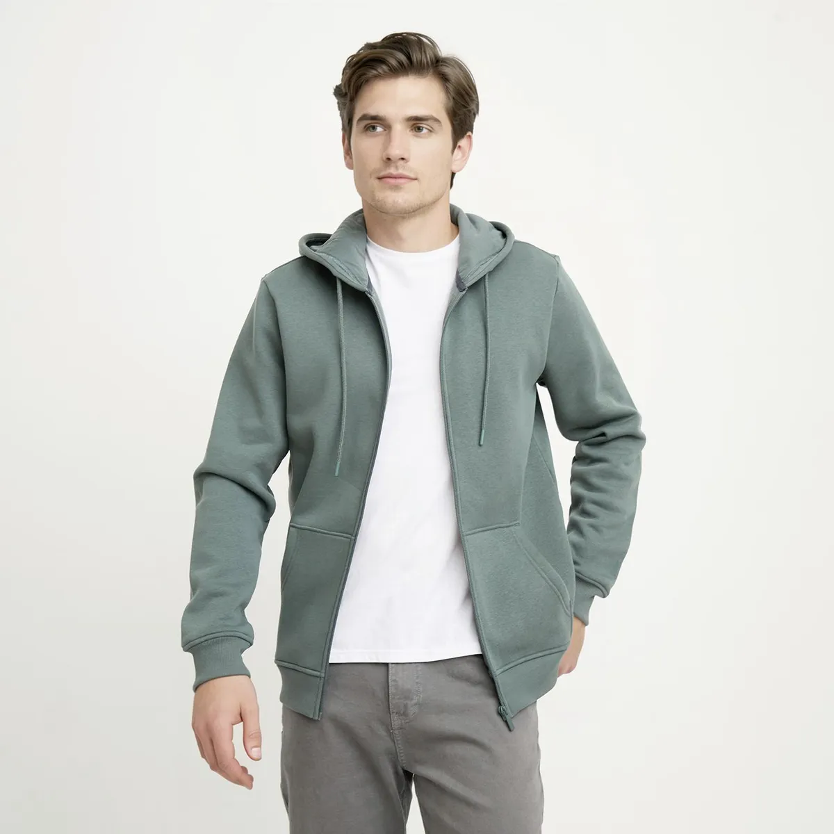 NEWPORT - Polerón con Cremallera y Gorro Newport Algodón Hombre
