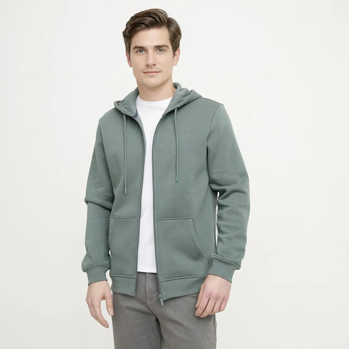 NEWPORT - Polerón con Cremallera y Gorro Newport Algodón Hombre