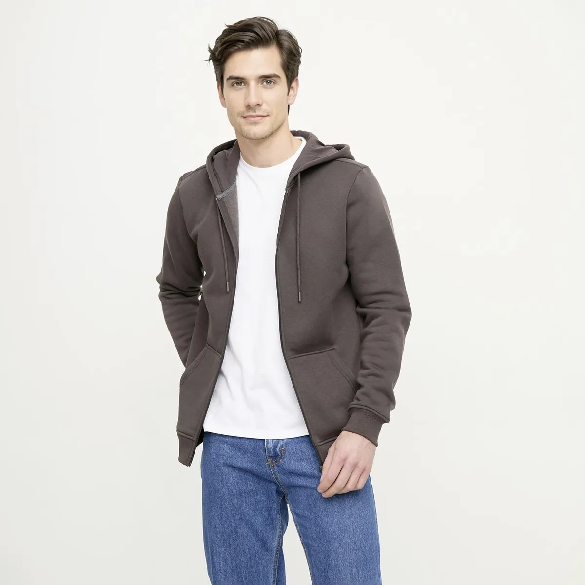 NEWPORT - Polerón con Cremallera y Gorro Newport Algodón Hombre