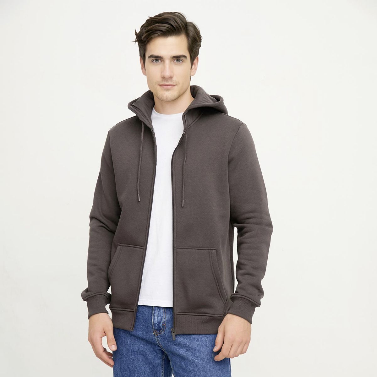 NEWPORT - Polerón con Cremallera y Gorro Newport Algodón Hombre