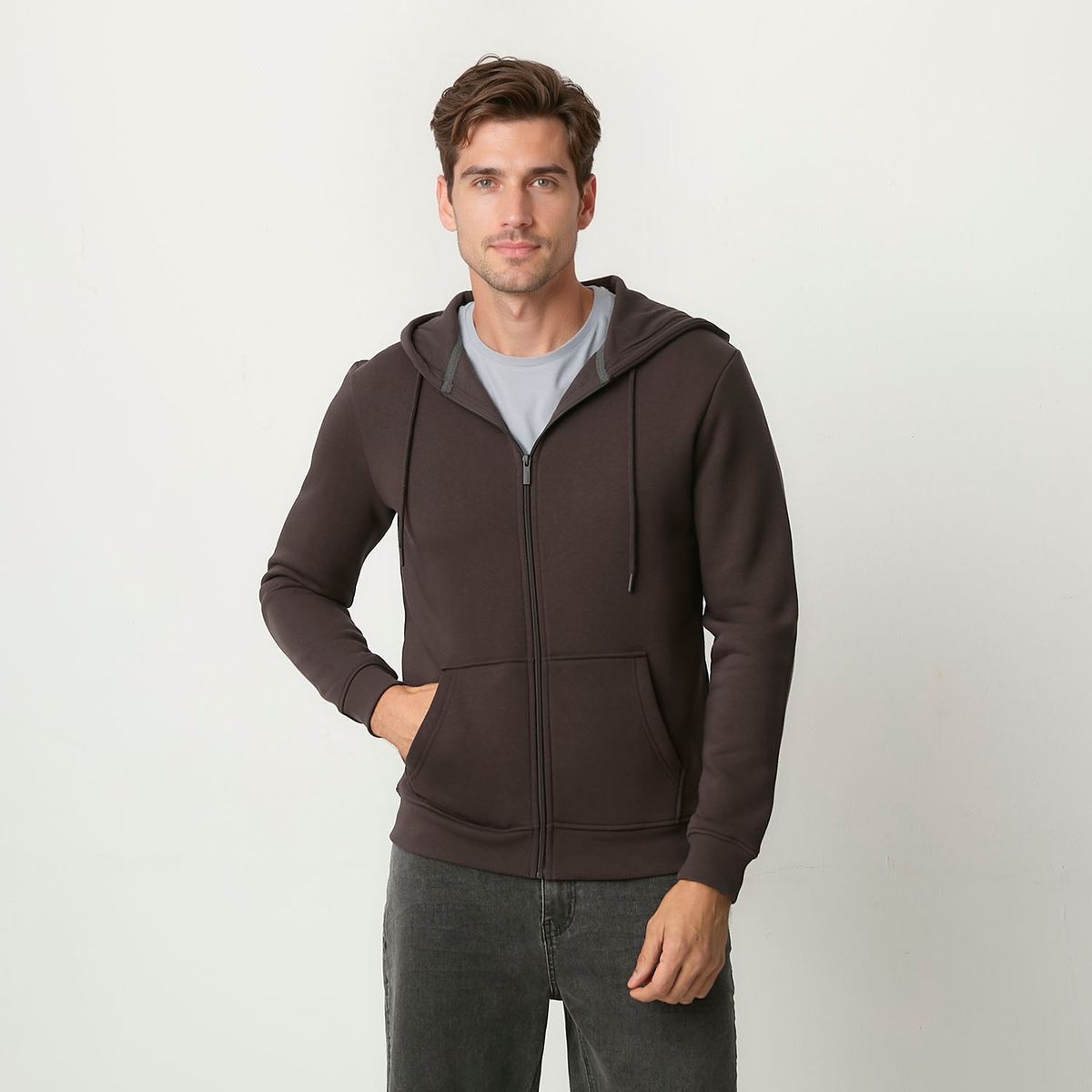 NEWPORT - Polerón con Cremallera y Gorro Newport Algodón Hombre