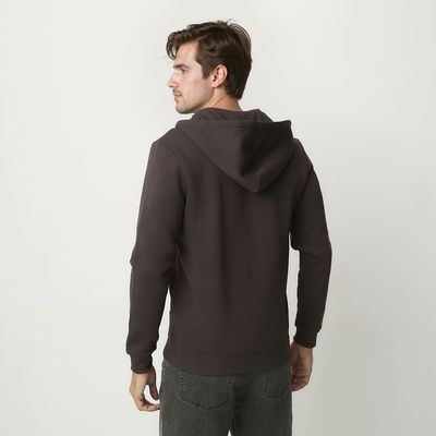 Imagen 2 del producto Polerón con Cremallera y Gorro Algodón Hombre