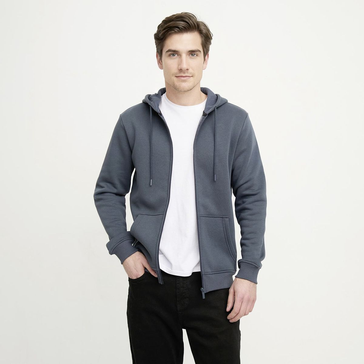 NEWPORT - Polerón con Cremallera y Gorro Newport Algodón Hombre