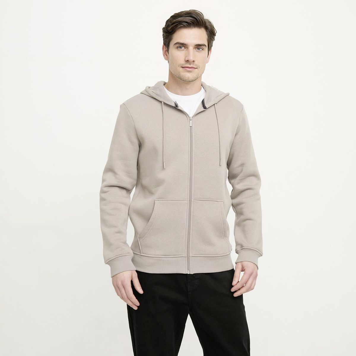 NEWPORT - Polerón con Cremallera y Gorro Newport Algodón Hombre