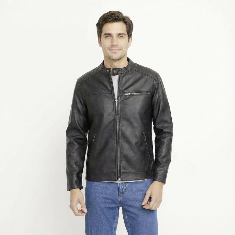 NEWPORT Chaqueta Efecto Cuero Hombre