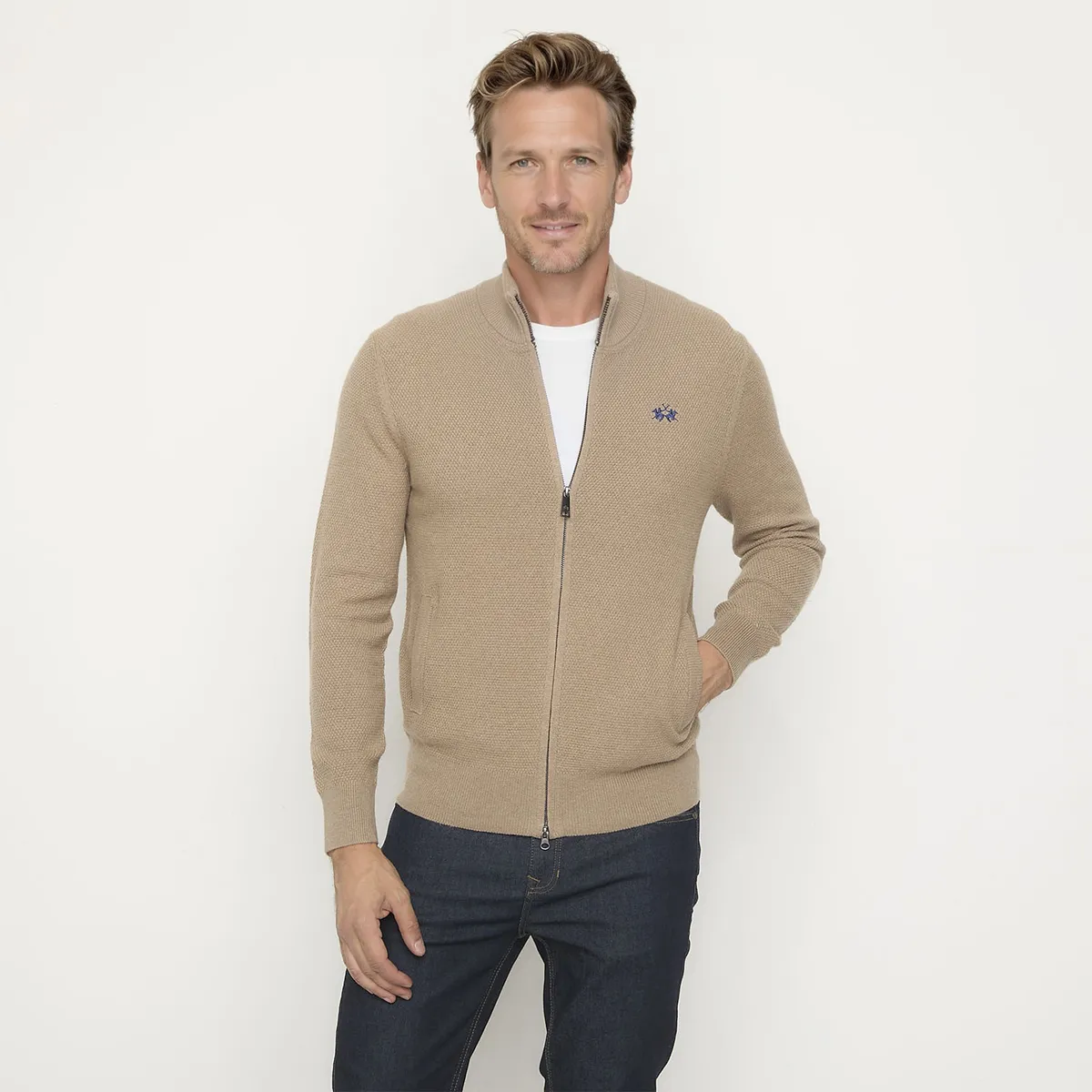 LA MARTINA - Sweater Full Zipper Algodón Hombre La Martina