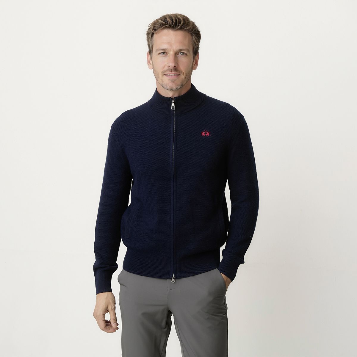 LA MARTINA - Sweater Full Zipper Algodón Hombre La Martina