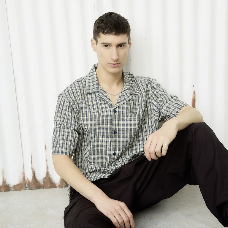 AMERICANINO Camisa Manga Corta Casual Hombre