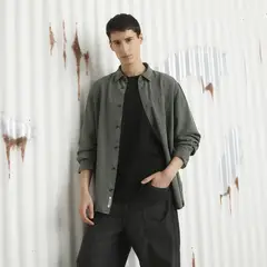 AMERICANINO - Camisa Manga Larga Casual Casual Hombre