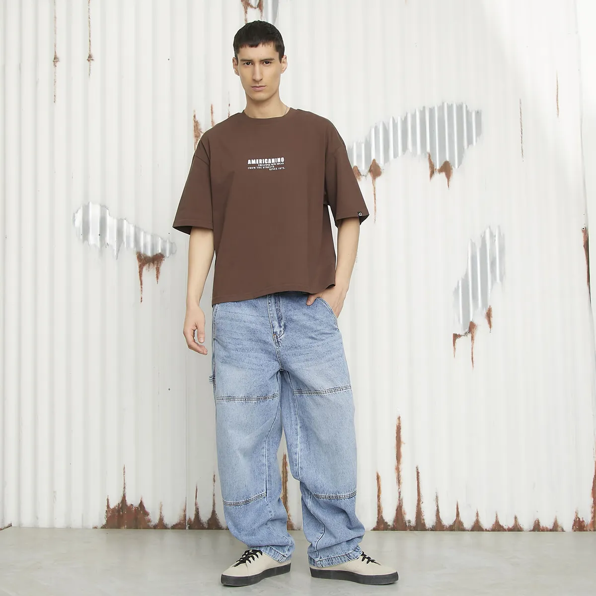 AMERICANINO - Jeans Balloon Tiro Medio Hombre Americanino