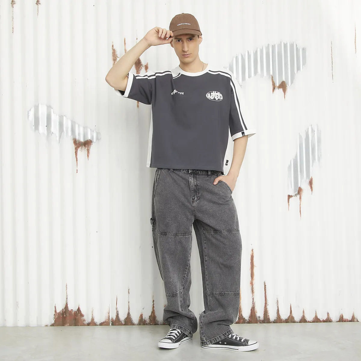 AMERICANINO - Jeans Balloon Tiro Medio Hombre Americanino