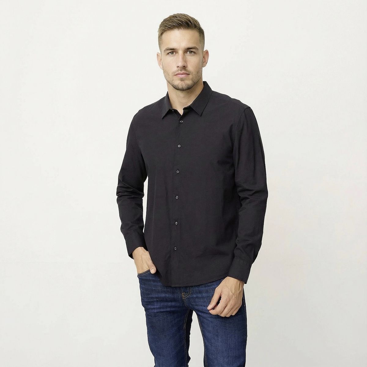 MOSSIMO - Camisa Manga Larga Casual Casual Hombre Mossimo