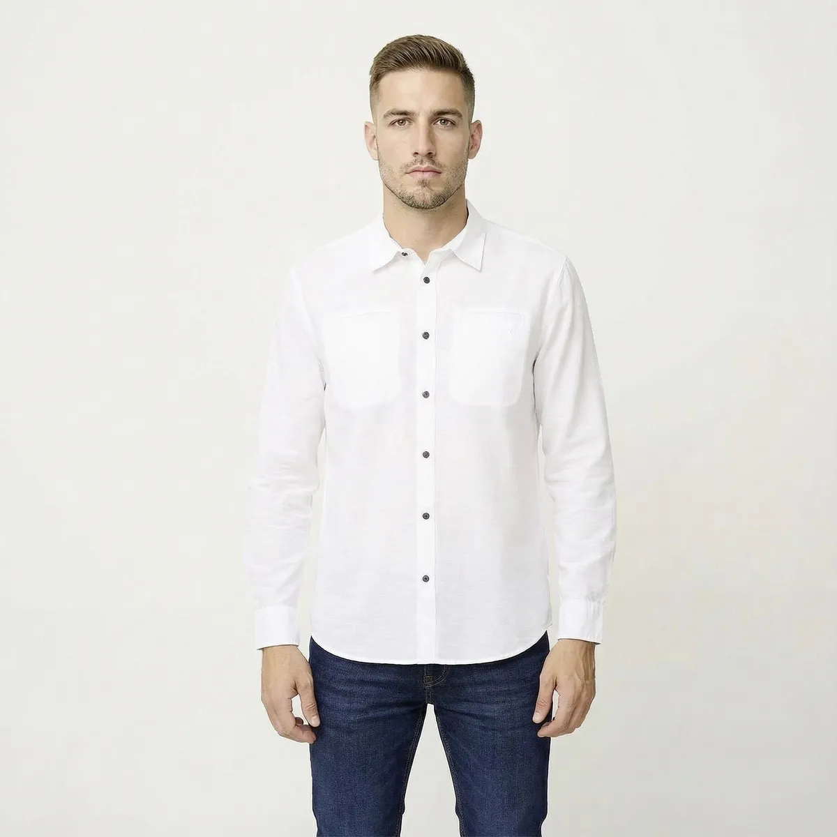MOSSIMO - Camisa Manga Larga Casual Casual Hombre Mossimo