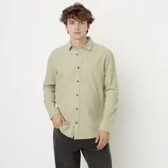 BEARCLIFF - Camisa Manga Larga Casual Casual Hombre