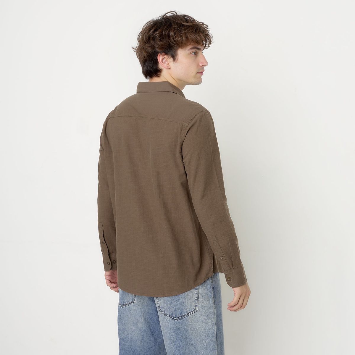 BEARCLIFF - Camisa Manga Larga Casual Casual Hombre Bearcliff