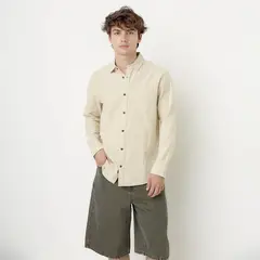 BEARCLIFF - Camisa Manga Larga Casual Casual Hombre