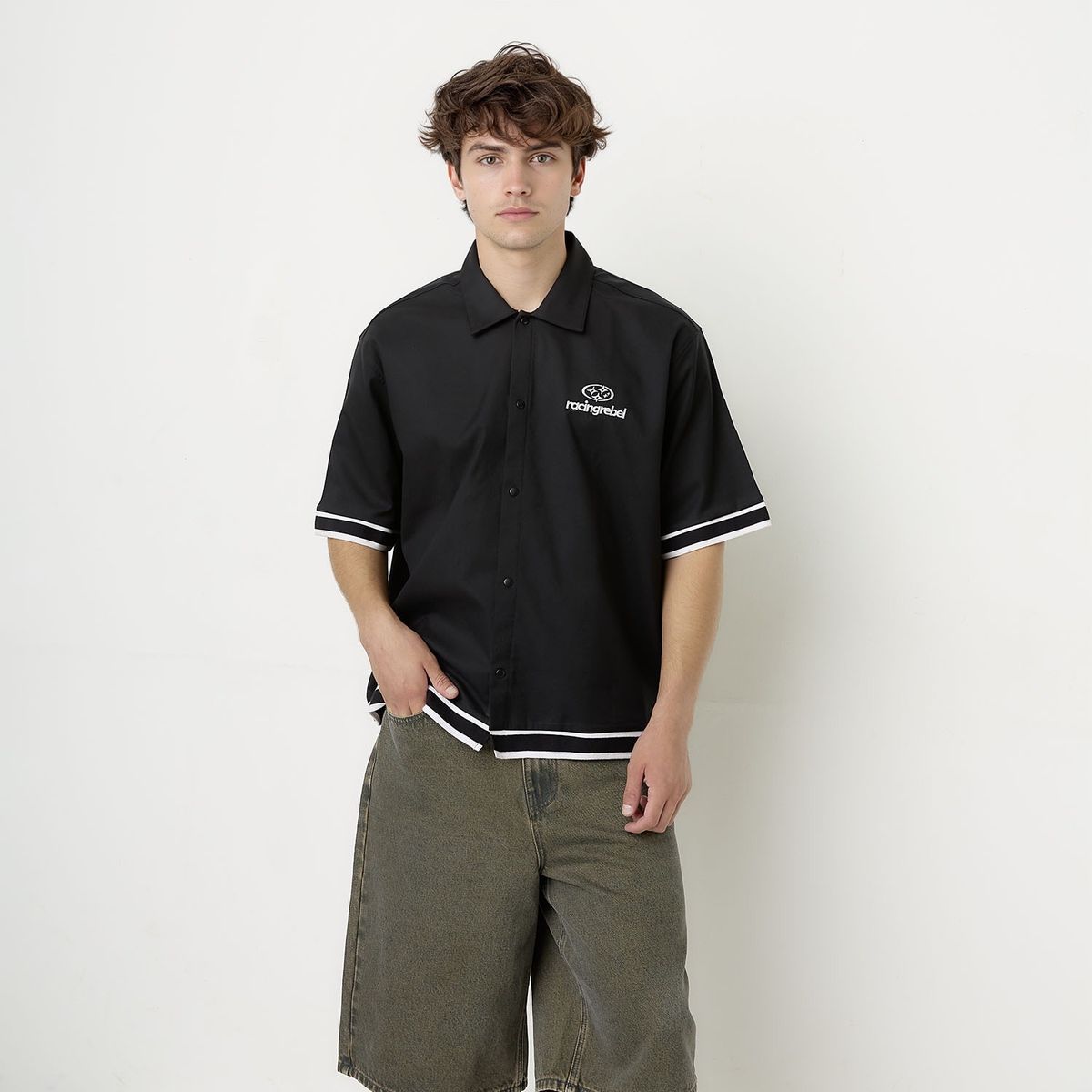 BEARCLIFF - Camisa Manga Corta Casual Hombre Bearcliff