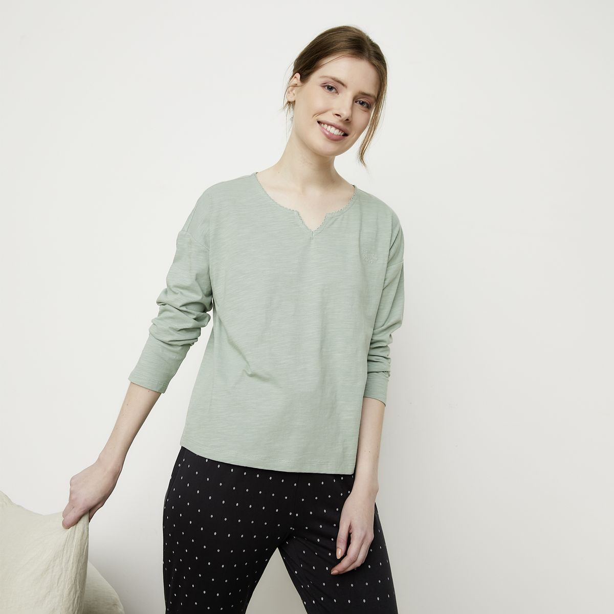 BLU - Polera de Pijama 100% Algodón Mujer Blu