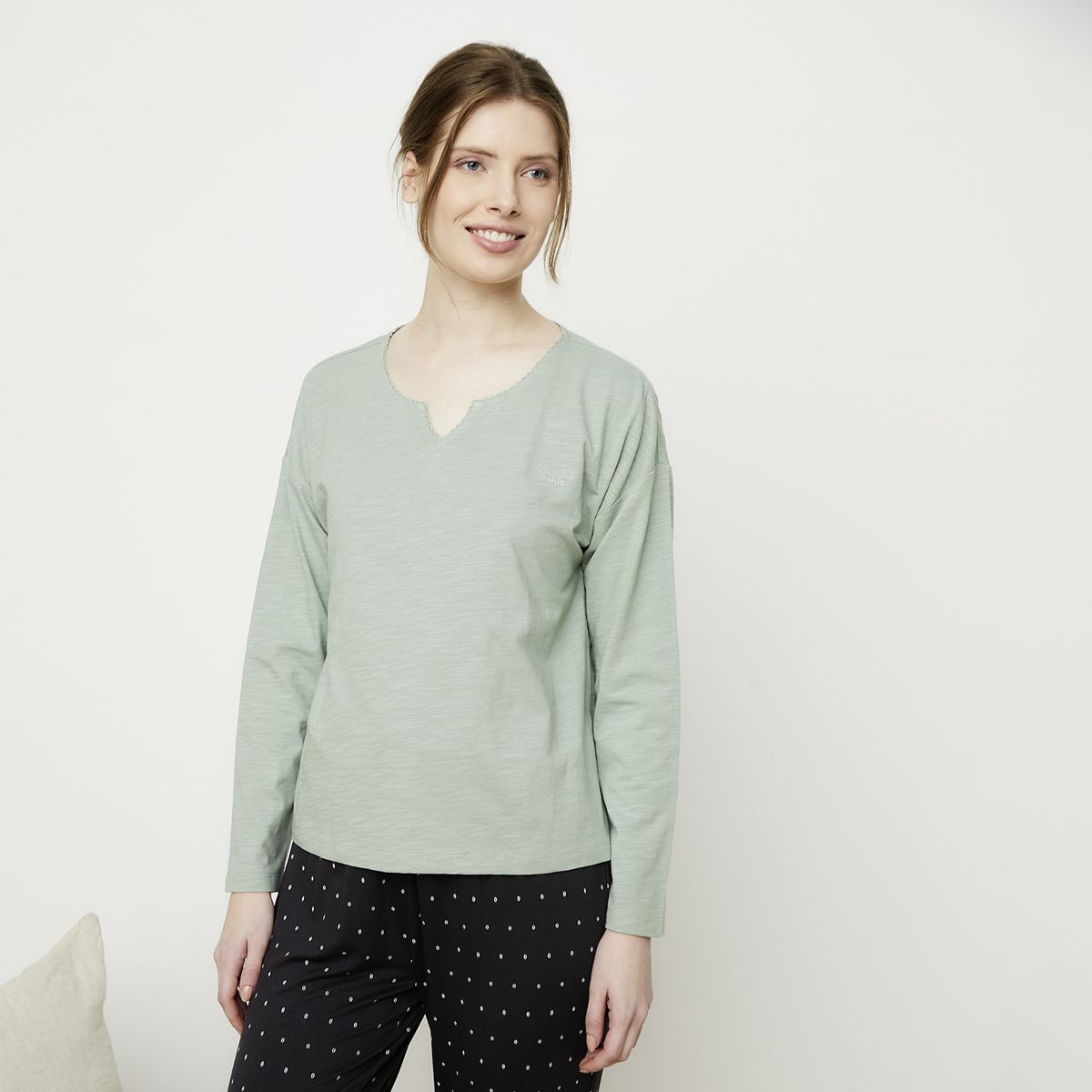 BLU - Polera de Pijama 100% Algodón Mujer Blu