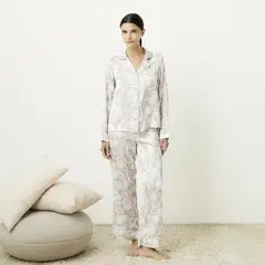 BLU - Pijama Camisero Satín Mujer