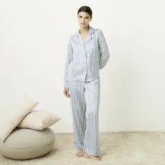 BLU - Pijama Camisero Satín Mujer