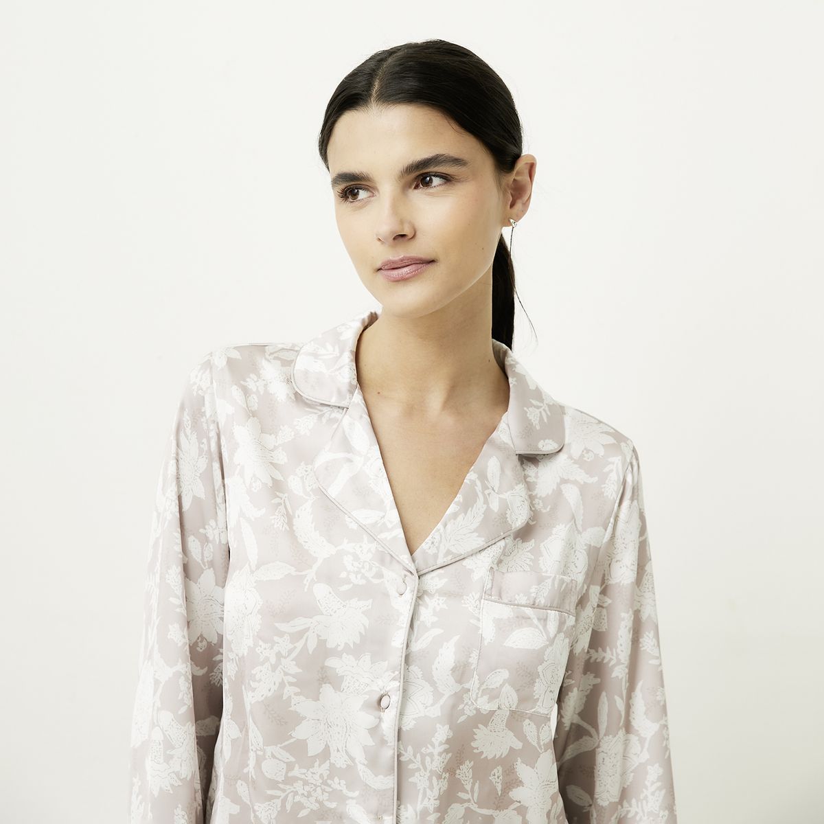 BLU - Pijama Camisero Satín Mujer Blu