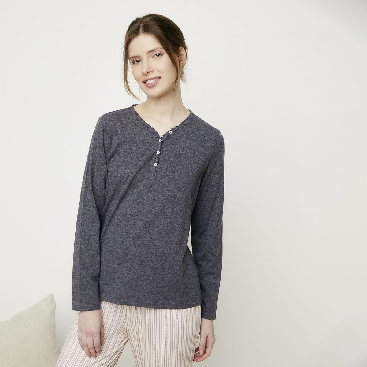 BLU - Polera de Pijama 100% Algodón Mujer Blu