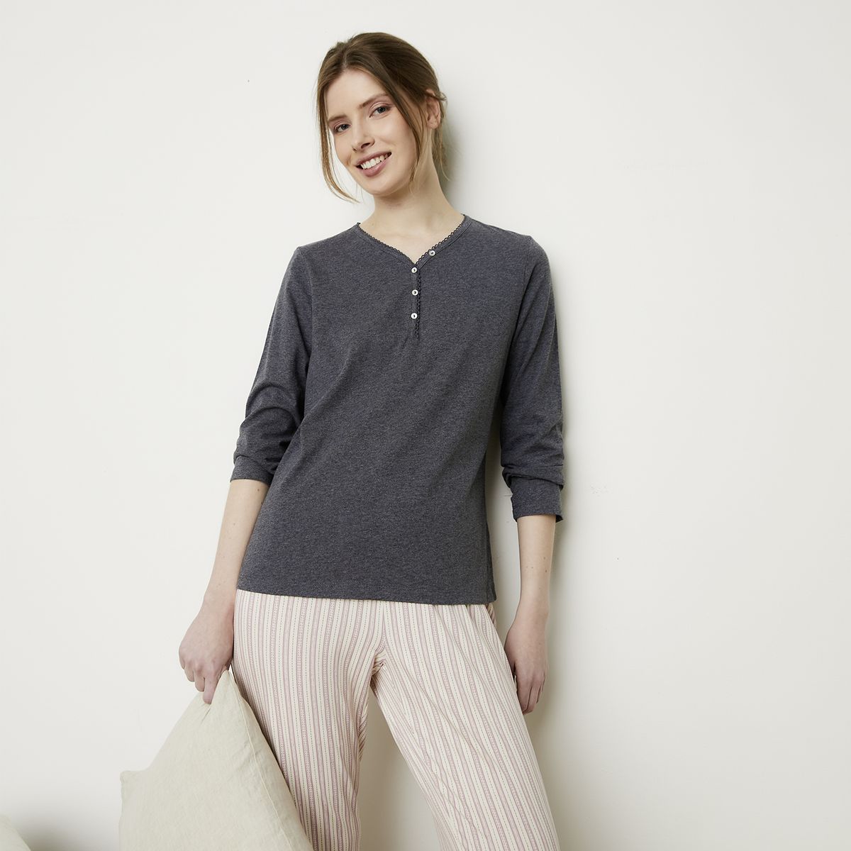 BLU - Polera de Pijama 100% Algodón Mujer Blu