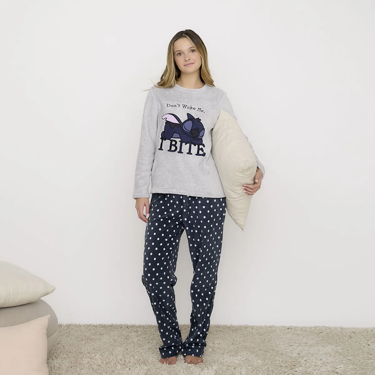 DISNEY - Pijama Polar Mujer Disney